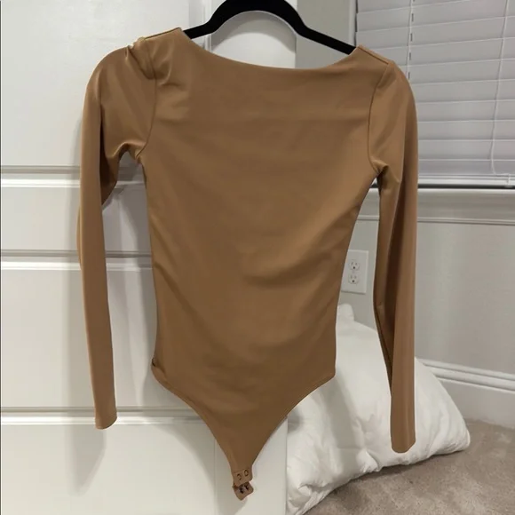 Express Body Contour Tan Bodysuit - Picture 1 of 3